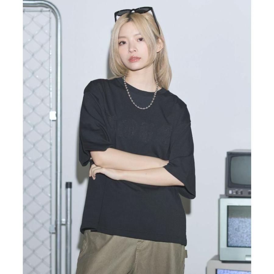 ヴィンテージライクパッチスローガンTシャツ |  | 07