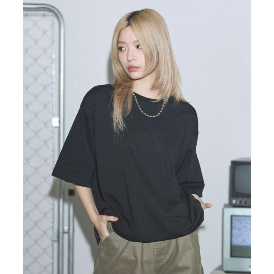 ヴィンテージライクパッチスローガンTシャツ |  | 08