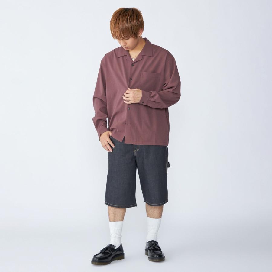 City Ambient Products: オープンカラー 楊柳 ソリッド ロングスリーブ シャツ | SHIPS | 12