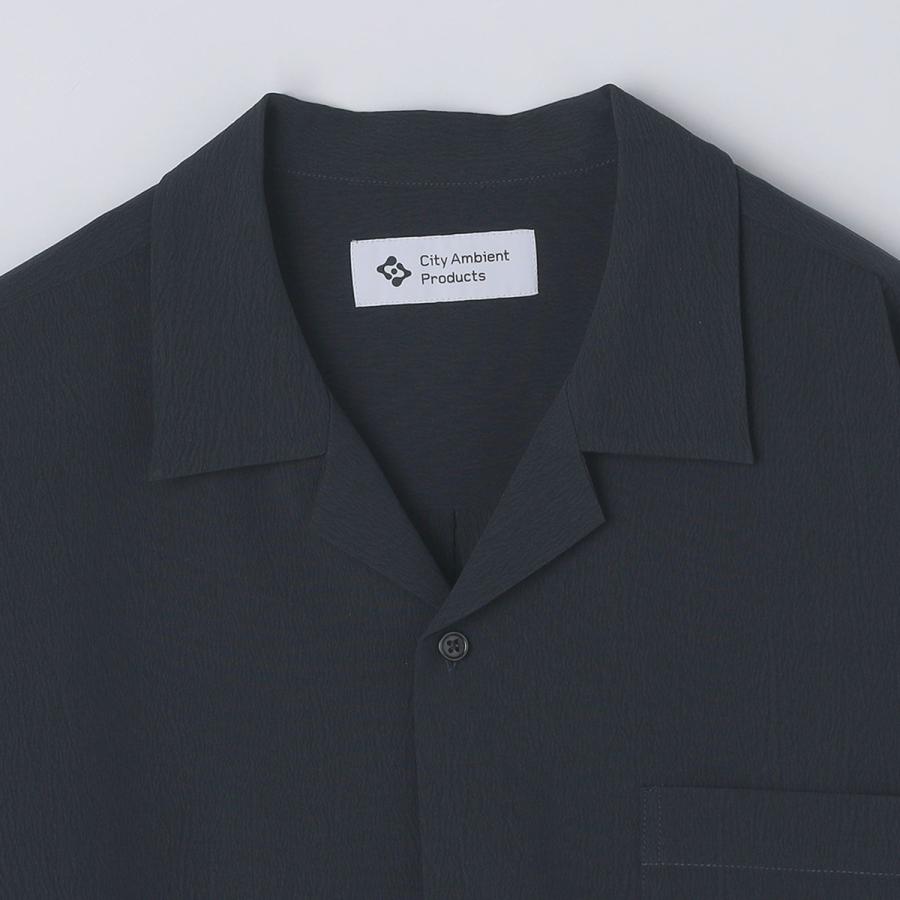 City Ambient Products: オープンカラー 楊柳 ソリッド ロングスリーブ シャツ | SHIPS | 20