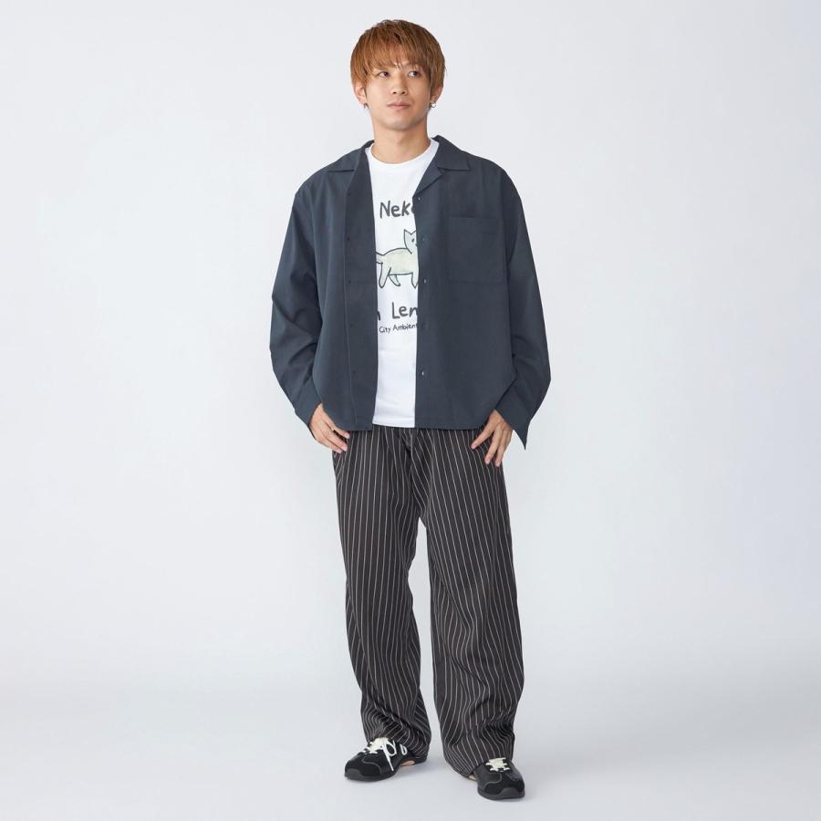 City Ambient Products: オープンカラー 楊柳 ソリッド ロングスリーブ シャツ | SHIPS | 07