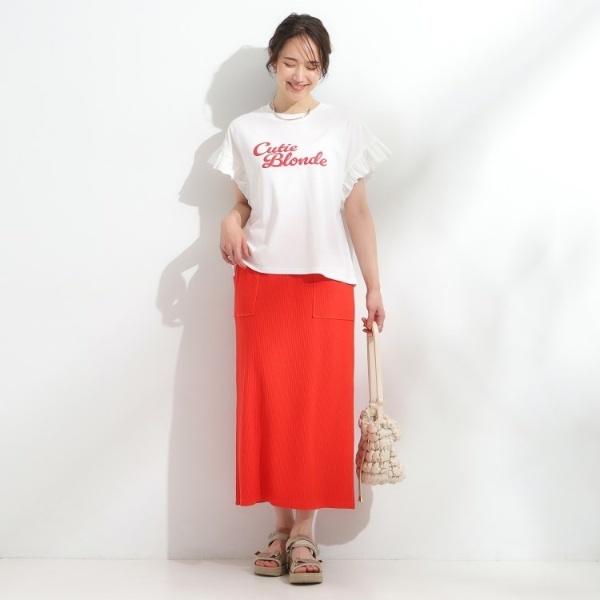 【S-LL汗ジミ軽減ひんやりUVカット】フリルTシャツ | Cutie Blonde | 11