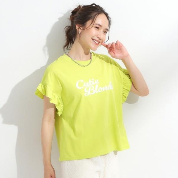 【S-LL汗ジミ軽減ひんやりUVカット】フリルTシャツ | Cutie Blonde | 14