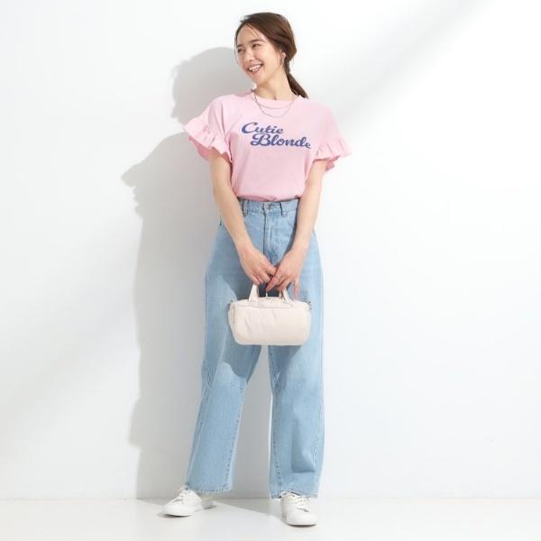 【S-LL汗ジミ軽減ひんやりUVカット】フリルTシャツ | Cutie Blonde | 19