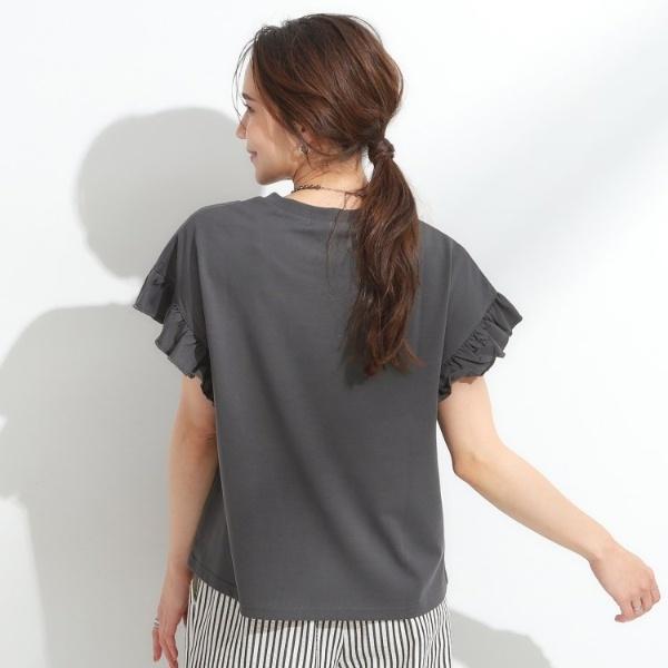 【S-LL汗ジミ軽減ひんやりUVカット】フリルTシャツ | Cutie Blonde | 06