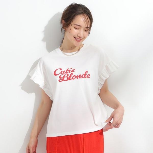 【S-LL汗ジミ軽減ひんやりUVカット】フリルTシャツ | Cutie Blonde | 09