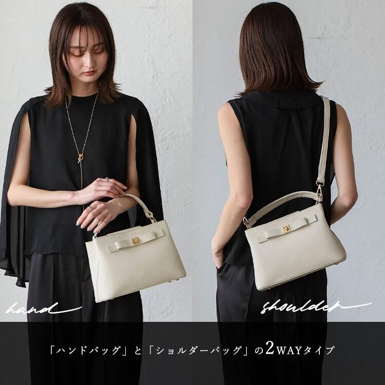 VitaFelice（ヴィータフェリーチェ） リボンデザイン2wayハンドバッグ