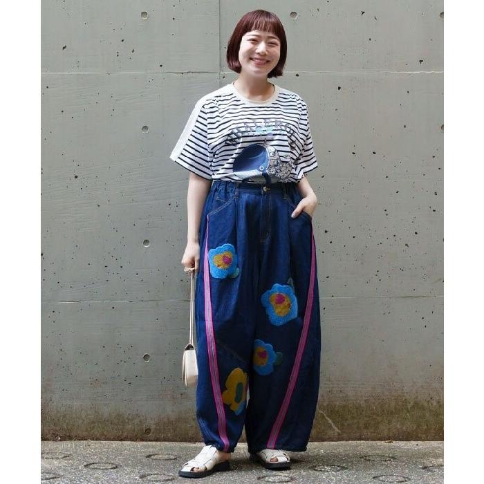 AS KNOW olaca 【大きいサイズ】幸せ咲くAS花デニム : マルイ