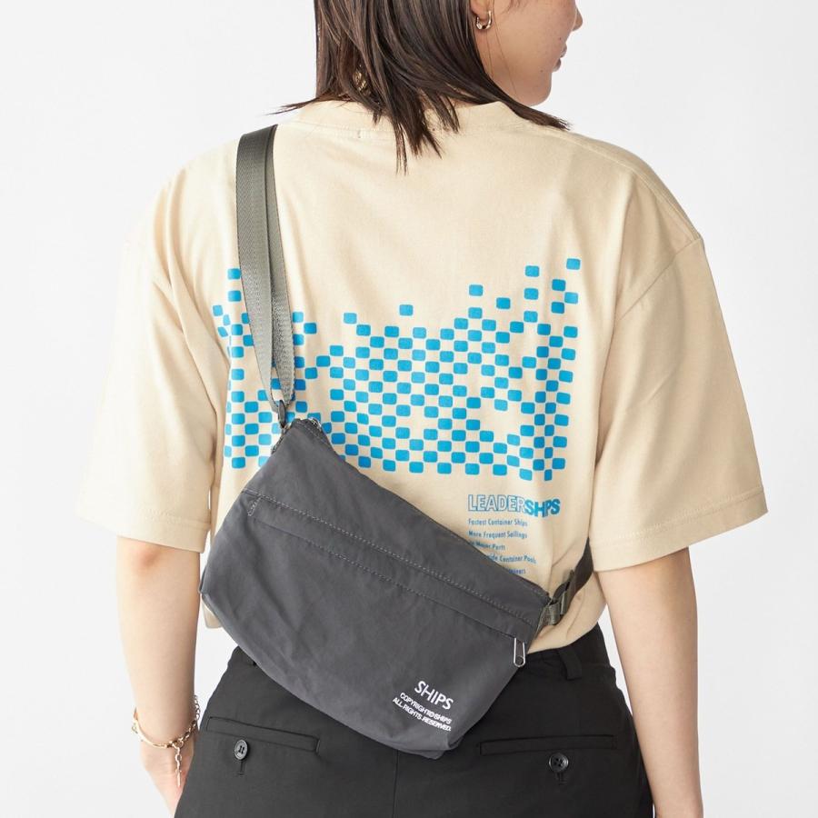 SHIPS レッキスショルダーバック シップス SHIPS SHIPS: レザー ショルダーバッグ （ネイビー