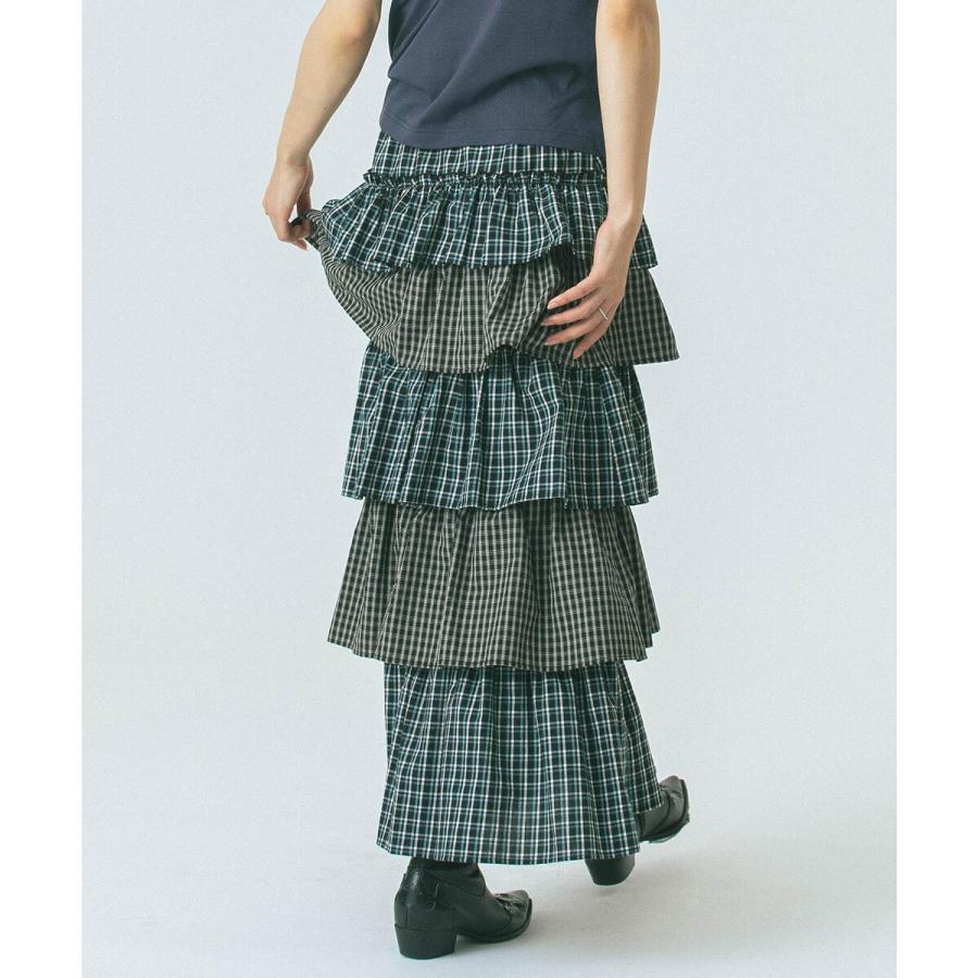 ROSE BUD（ローズバッド） CHECK TIERED SKIRT : マルイ(丸井)Yahoo!店