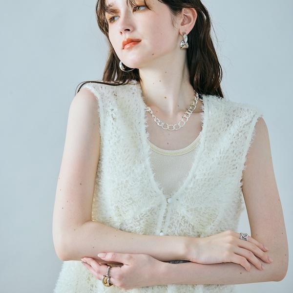 パッチワークレーストップス natural by clip》レースパッチワーク