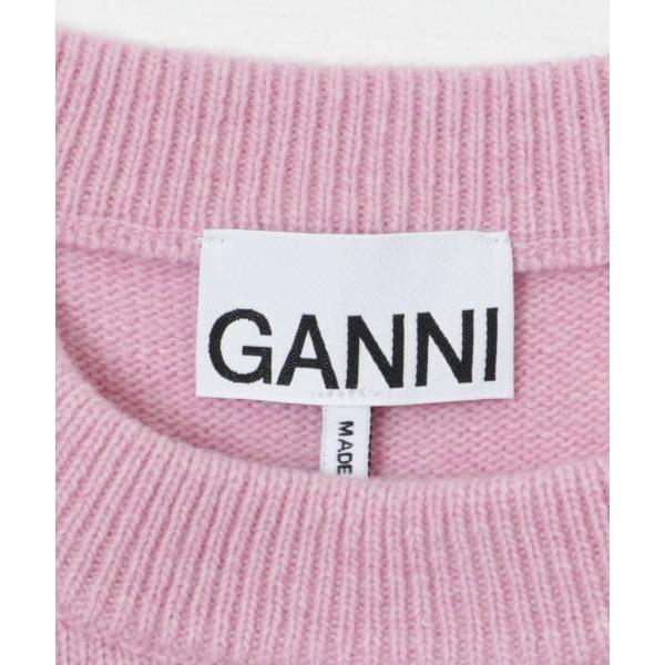 【アーバンリサーチ】GANNI　Graphic Wool Mix Poodle Ganni Graphic Wool Mix Poodle Stripe Crewneck in Multicolor