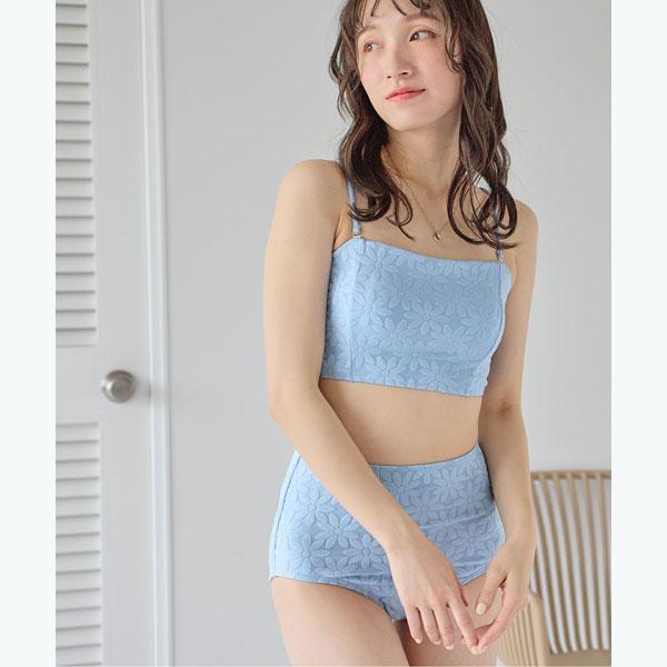 ⚫︎専用⚫︎最終お値下げしました★シーア★seea ビキニ 水着 ハイウエスト　水色 titivate（ティティベイト） 【SEA DRESS】ハイウエストパイル地ビキニ