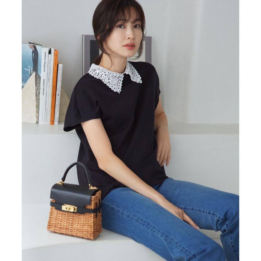組曲（KUMIKYOKU） 【2WAY】レース襟フレンチテリー カットソー