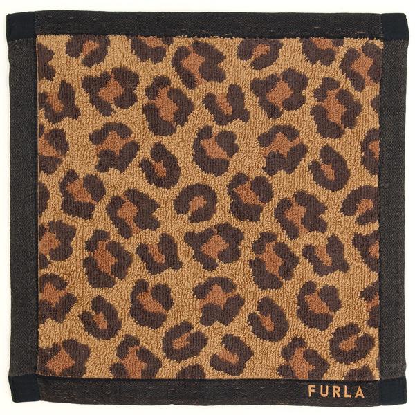 FURLA（フルラ） 大判 タオルハンカチ（27cm）レオパード 【FURLA