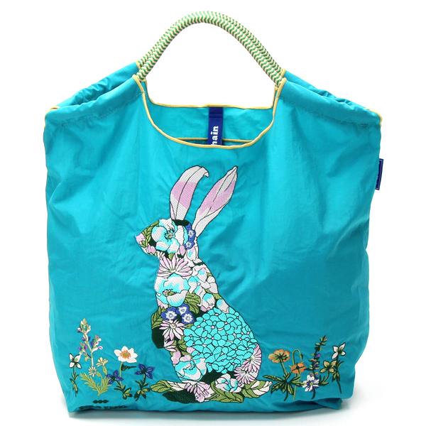 SUPER HAKKA×Ball&Chain 花うさぎ刺繍トートバッグ(M) SUPER HAKKA（スーパーハッカ） SUPER HAKKA×Ball＆Chain 花うさぎ刺繍