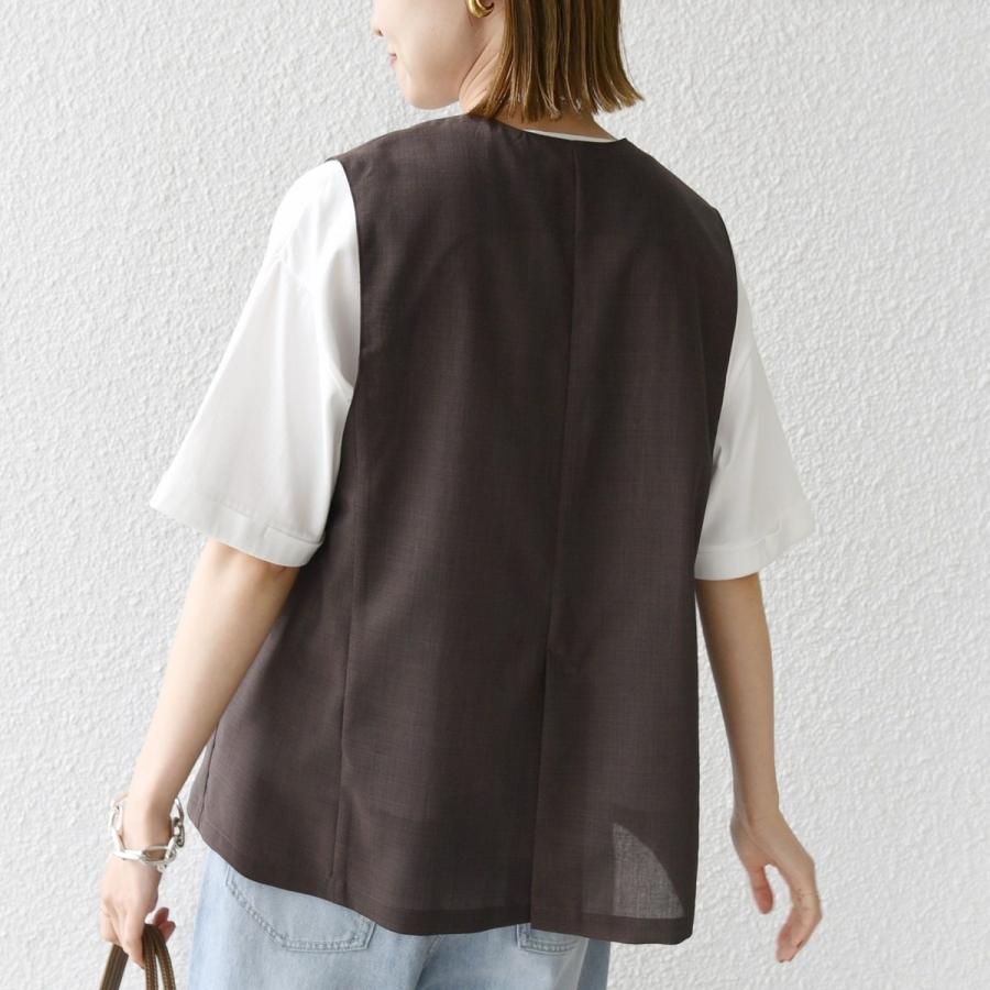 SHIPS（シップス） 〈防シワ加工〉チノ ウール ボタン ジレ : マルイ