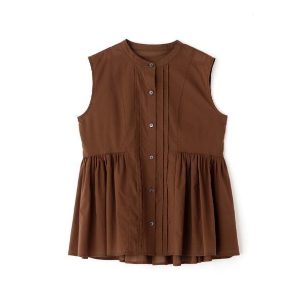 N.Natural Beauty Basic ピンタックノースリーブブラウス
