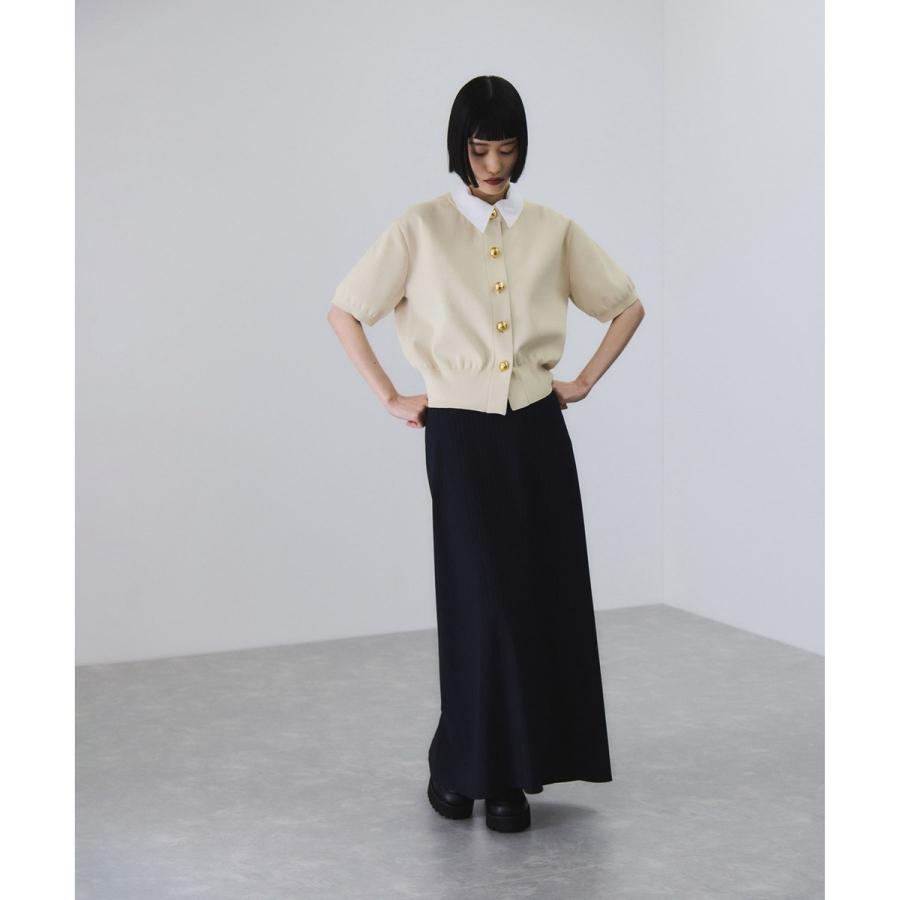 ADAM ET ROPE' 【サステナブル】カラー付きハーフスリーブ