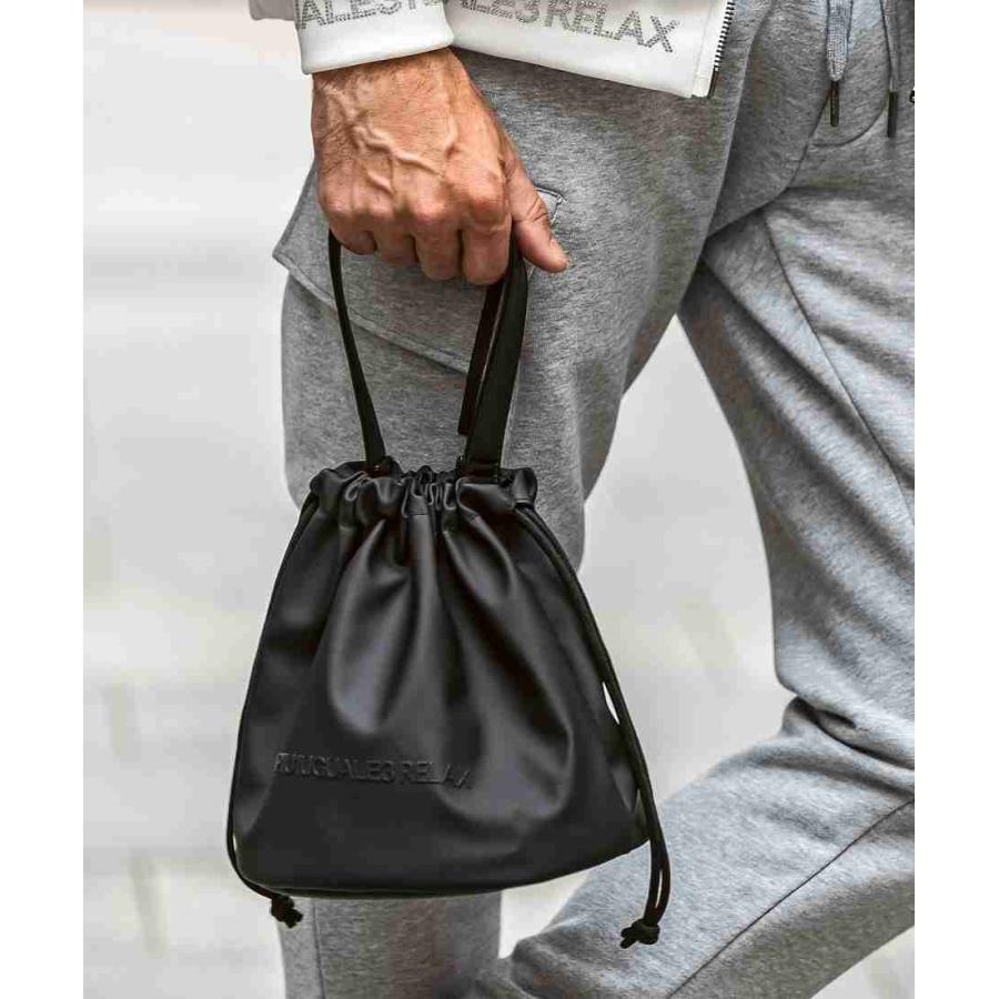 1PIU1UGUALE3 RELAX シンセティックレザードローストリングバッグ