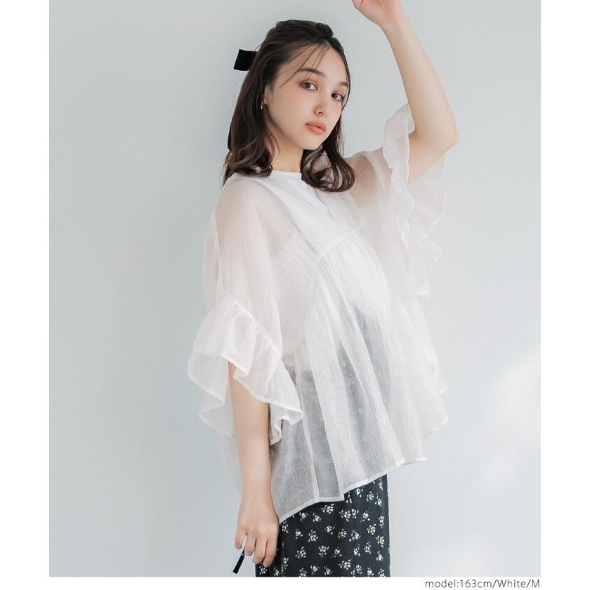 coca（コカ） 袖フリルシアーブラウス 全4色 : マルイ(丸井)Yahoo!店