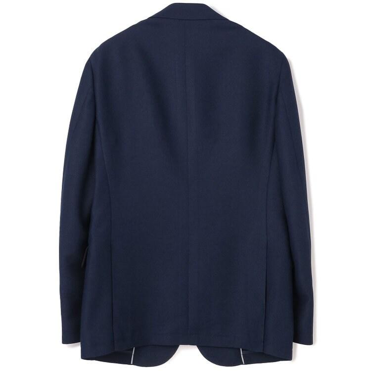 SUIT SELECT 【洗える2釦ジャケット】 ネイビー無地 ストレッチ素材 冷