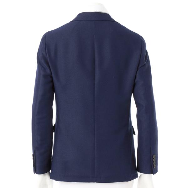 SUIT SELECT 【洗える2釦ジャケット】 ネイビー無地 ストレッチ素材 冷