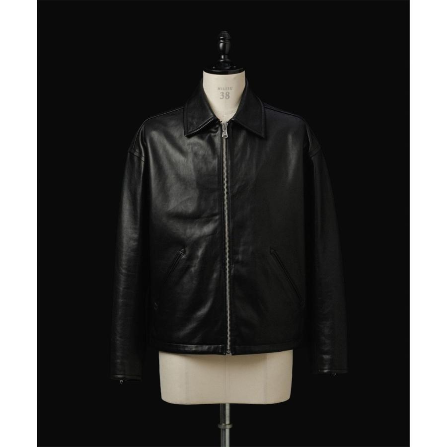 ジップアップジャケット　アダムエロペ ADAM ET ROPE'（アダムエロペ） ブルゾン アウター ラムレザー ジップ