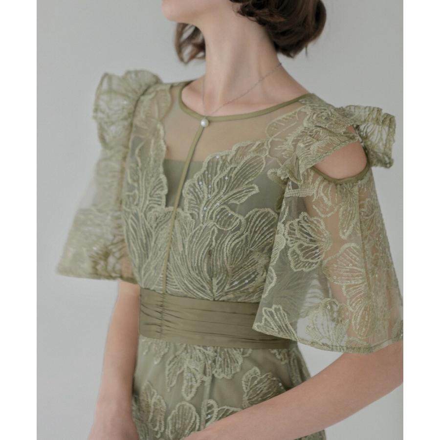 フラワーレースシアーフリルマーメイドドレス : マルイ(丸井)Yahoo!店