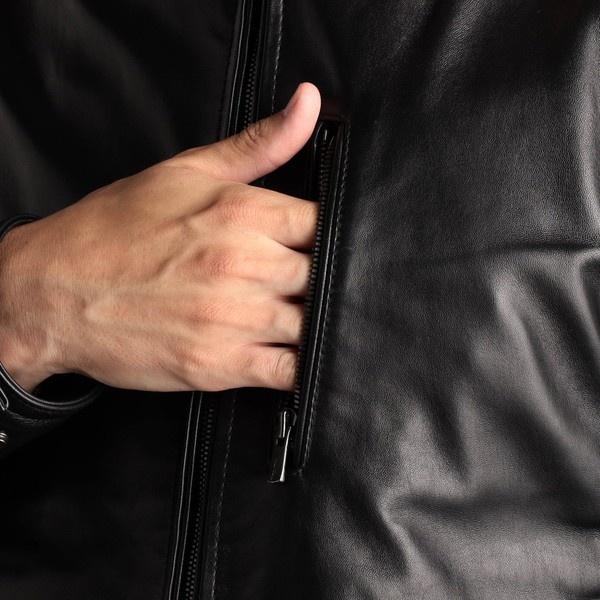 【ex/tra】ラムレザー ライダースブルゾンの画像