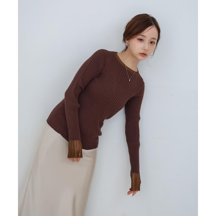 バブ ￥大人気！／【選べるネック】【20パターン展開】シアー使い配色