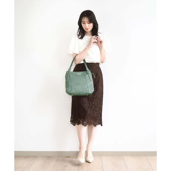 MK MICHEL KLEIN BAG [2WAY]サイドファスナーデザイントートバッグ 