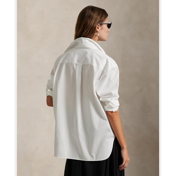 【新品未使用】POLO RALPH LAUREN オーバーサイズフィット M オーバーサイズ フィット ストライプド コットン シャツ