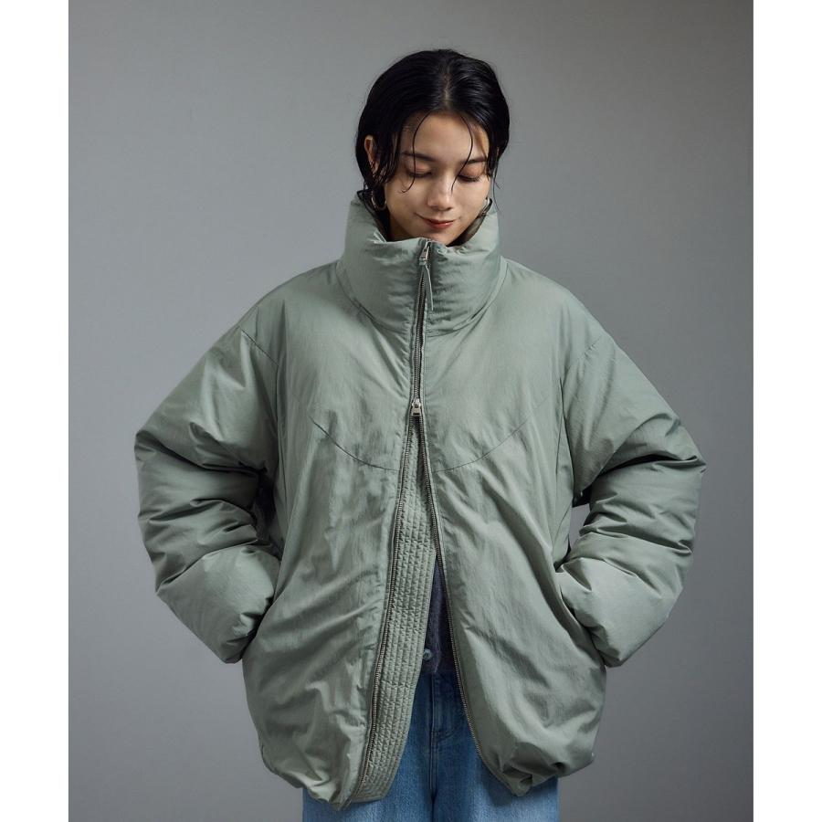 GREENDOWN（グリーンダウン）]撥水加工スタンドカラーダウンジャケット