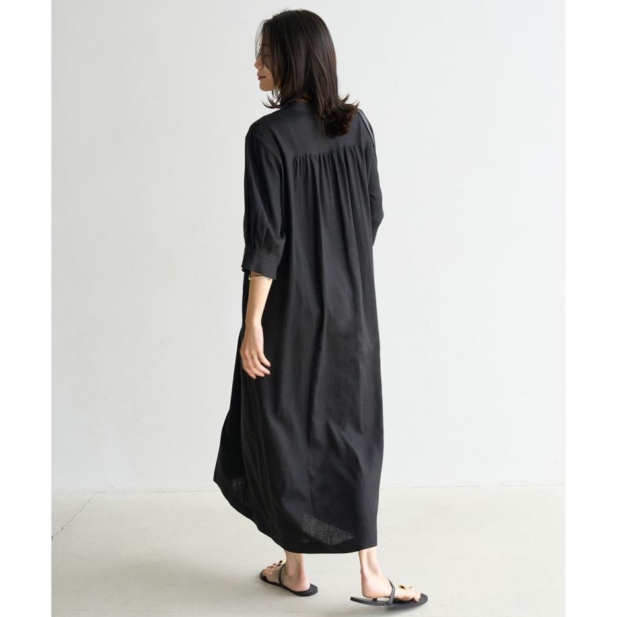 タグ付 【24SS】かぐれ リネンレーヨンスキッパーワンピース 洗える か