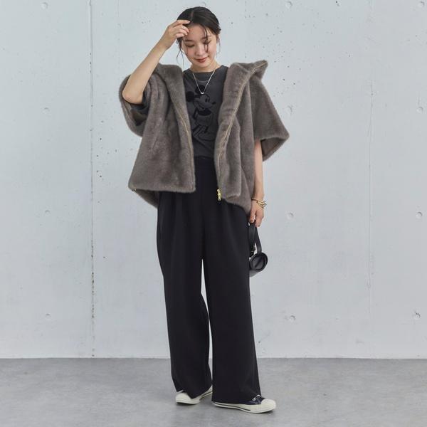 DOUX ARCHIVES（ドゥアルシーヴ） ミンクファーライクフーディーベスト