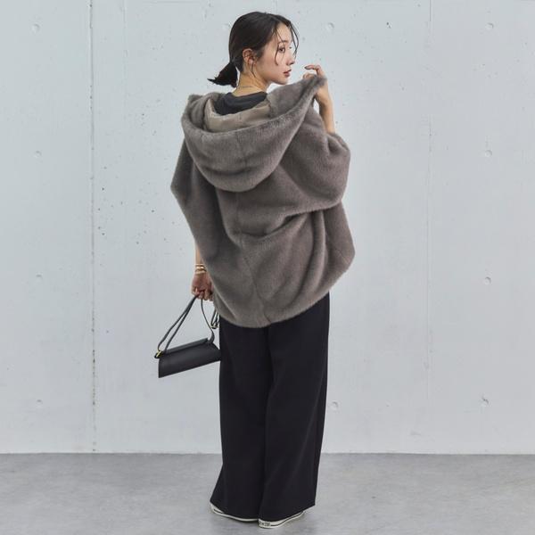 DOUX ARCHIVES（ドゥアルシーヴ） ミンクファーライクフーディーベスト