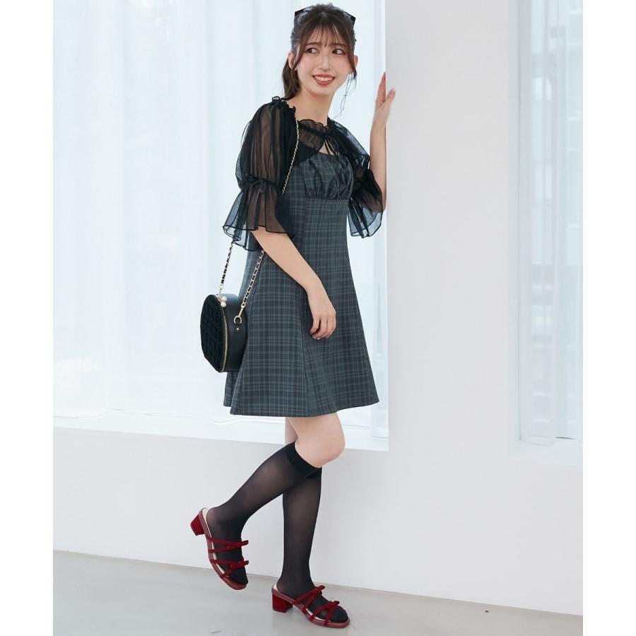 ★アイボリーチュール ★黒の斜めがけ ★黒★赤リボン　4点 MAJESTIC LEGON（マジェスティックレゴン） チュールボレロセットミニ