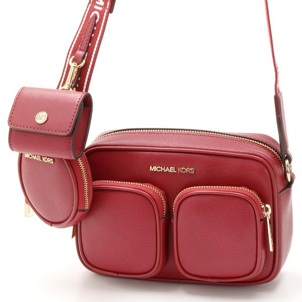 美品 マイケルコース JET SET CHARM EW クロスボディ ラージ IM2202 ナイロン レッド 赤 ショルダーバッグ 0012【中古】Michael Kors MICHAEL KORS（マイケルコース） ショルダーバッグ レディース