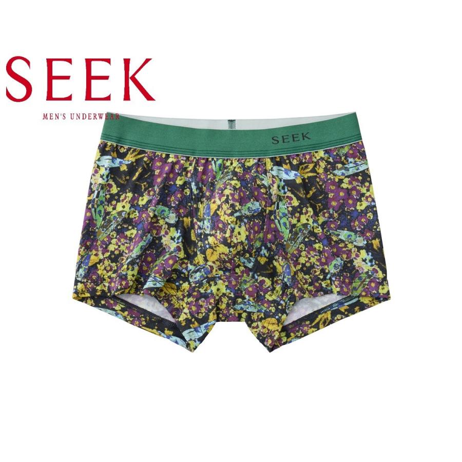 マスター様専売！新品★【SEEK】シーク　ボクサーパンツ L サイズ 4枚セット SEEK】【ボクサ−ブリ−フ（前あき）】【インクジェットプリント