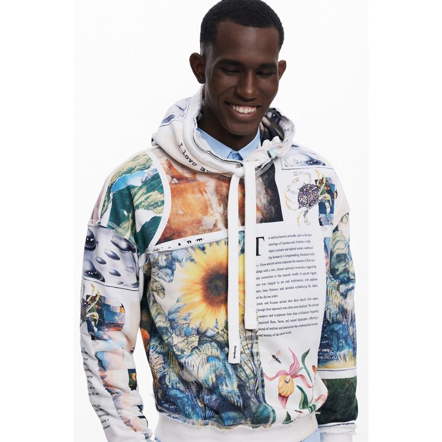 Desigual（デシグアル） 【4サイズ展開】ひまわり柄のフード付き