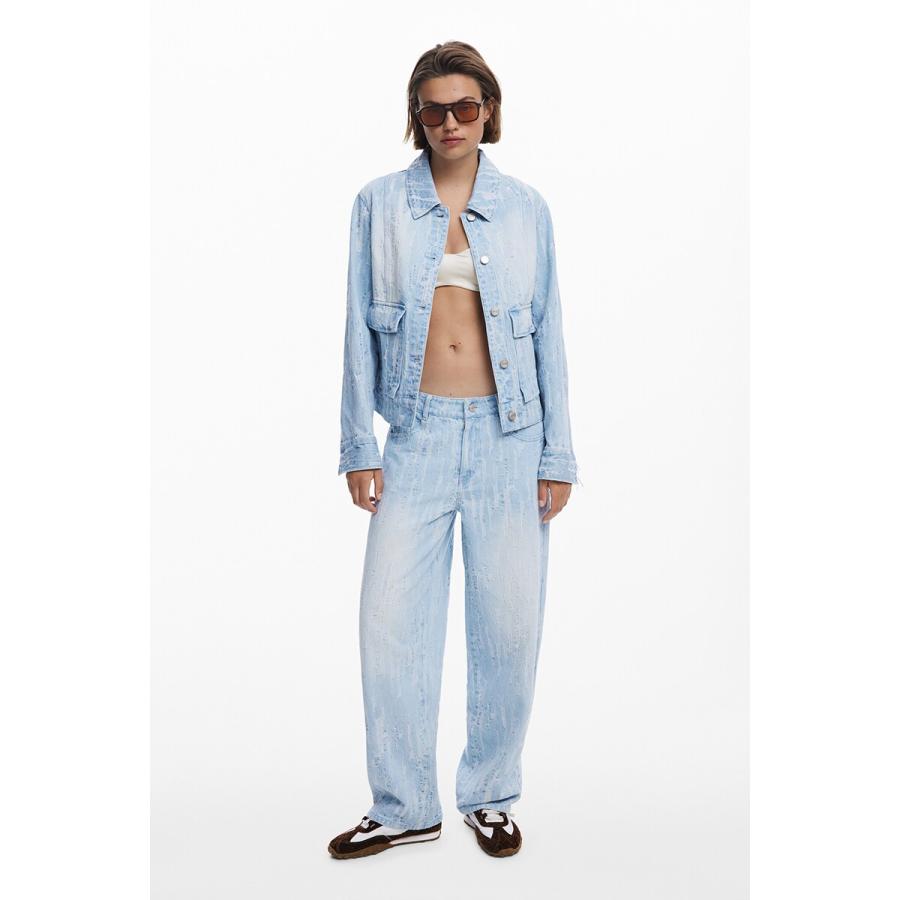 デシグアル] 6サイズ展開/34/44 ボタン付きデニムパンツ Desigual