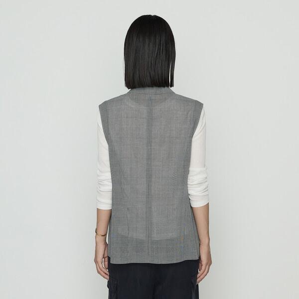 K．T キヨコ タカセ（K．T KIYOKO TAKASE）/グレンチェック スリーブレスジャケット K.T KIYOKO TAKASE（K.T キヨコ タカセ） グレンチェック スリーブレス