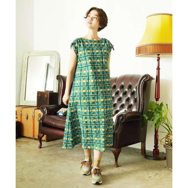 Jocomomola（ホコモモラ） Laberinto リップルチェックワンピース