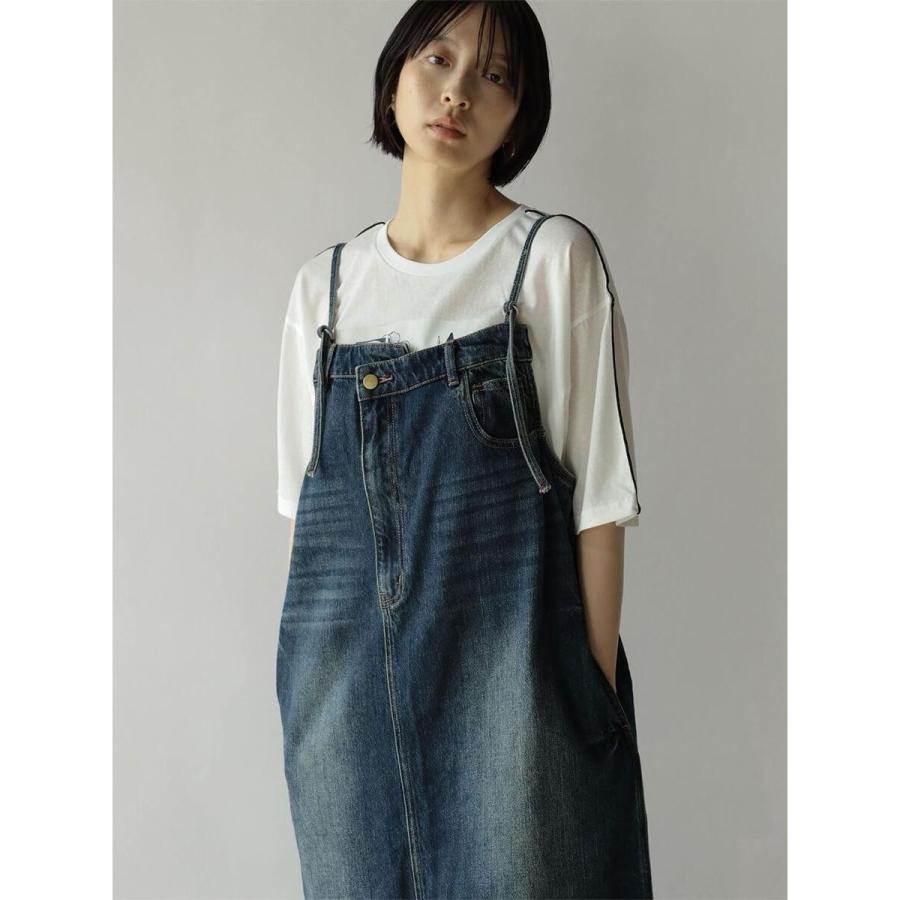 RADIATE（ラディエイト） アシメフロントデニムジャンパースカート