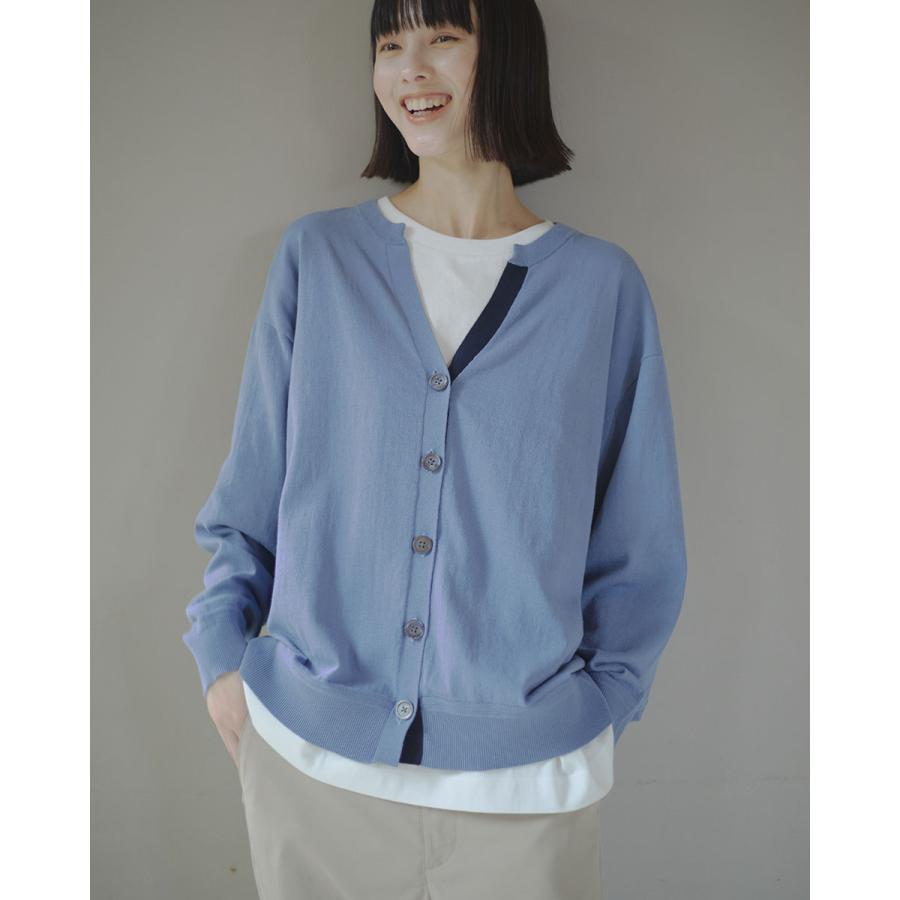 Jantzen（ジャンセン） ハイツイストコットンキーネックカーディガン