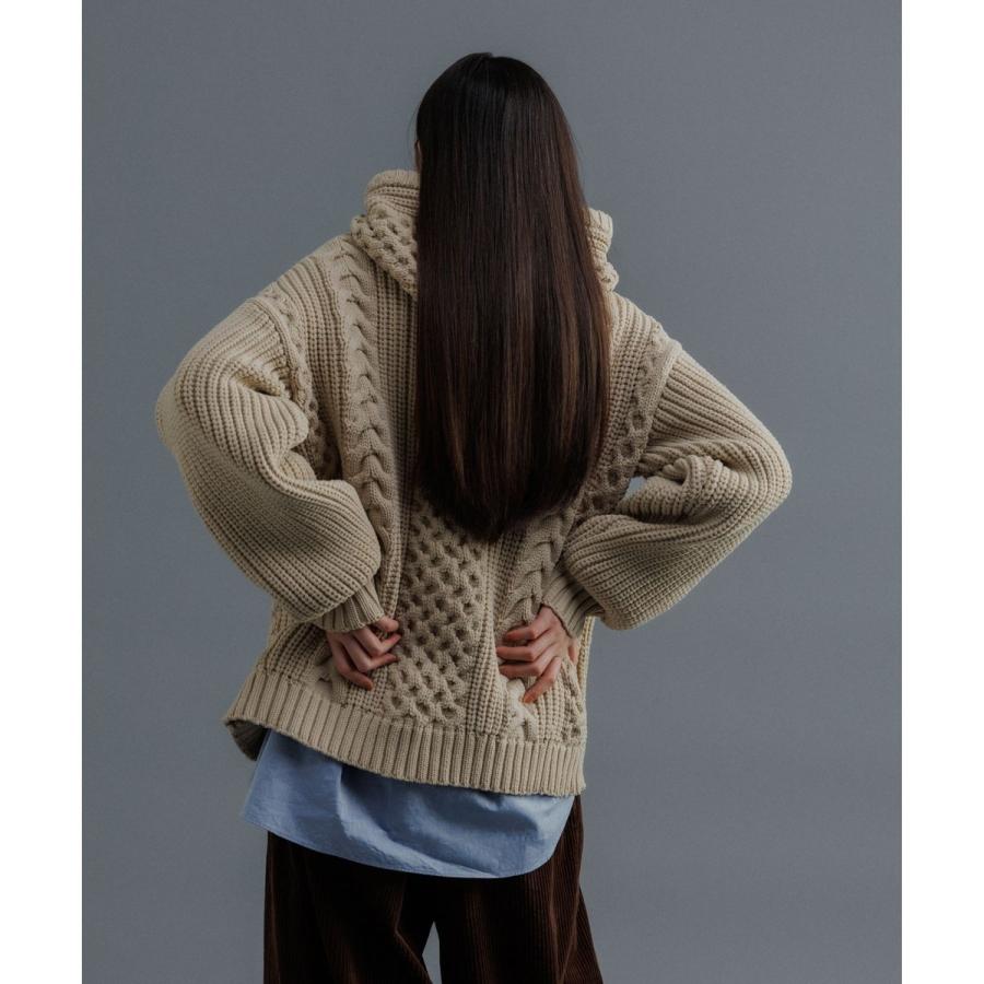 ADAM ET ROPE'（アダムエロペ） 【WEB限定】ボリュームケーブル ニット