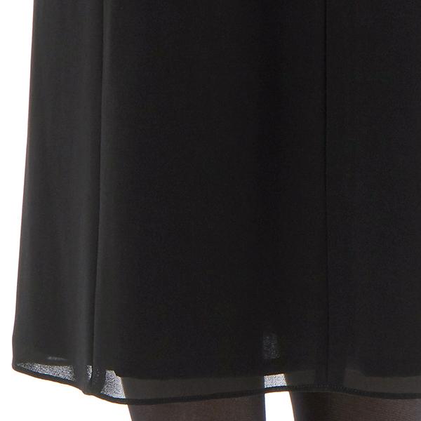 INFINE ＜ブラック夏フォーマル＞【ウォッシャブル】フリルワンピース