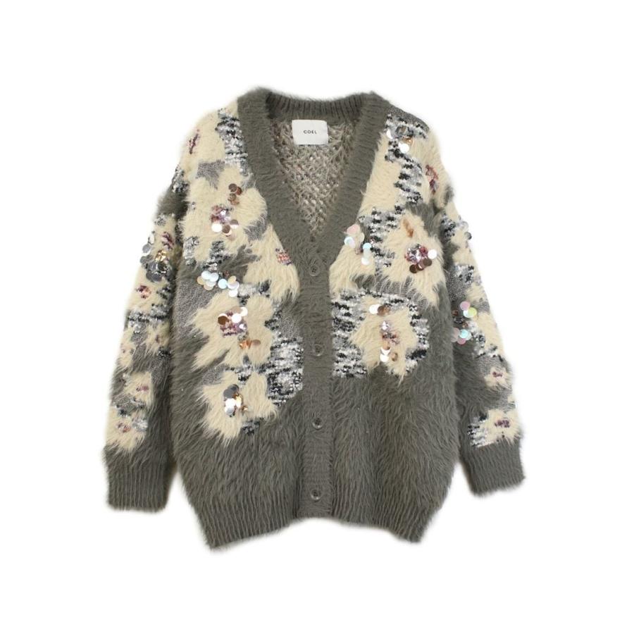 COEL（コエル） 花柄ビジューシャギーカーディガン : マルイ(丸井