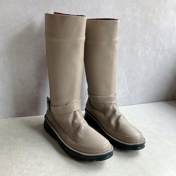 JS Heartlavel 軽量 レザー ブーツ 日本製　グレージュ A.S.W JS Heartlavel（ジェイエスハートレーベル） 軽量 レザー ハーネス